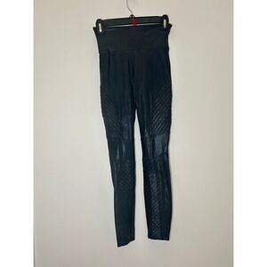 SPANX‎ Faux Leather Moto Leggings Black High Waist S/P